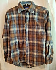 Pendleton Lodge Shirt Medium Plaid Wool Lined Button Front Machine Washable