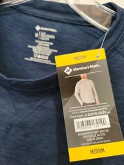 Member’s Mark Men’s Soft Sueded Brushed Long Sleeve Luxe Crew Shirt