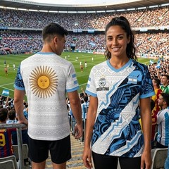 Argentina Soccer Jersey, 2026 V-Neck Football Shirt, Mens Sports Tee,Soccer Love