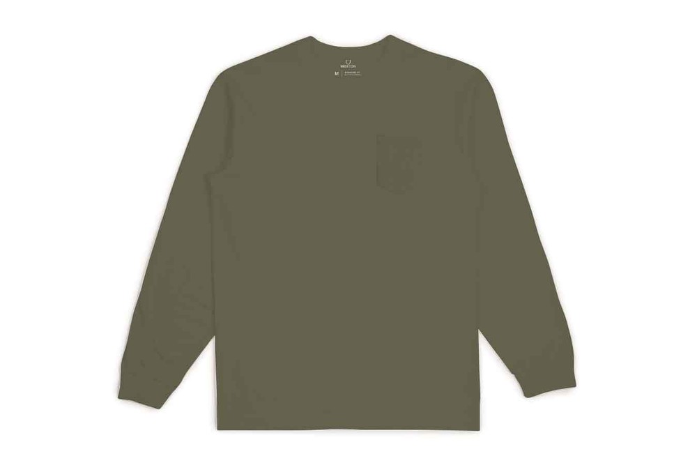 BRIXTON BASIC POCKET LONG SLEEVE MILITARY OLIVE SIZE: M BRIXTON SUPPLY