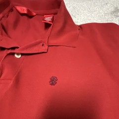 IZOD Men’s L Polo Red Solid Short Sleeve Collared Cotton Knit Logo Button