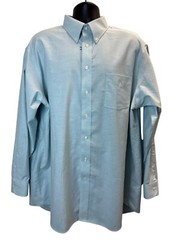 Stafford Essentials Light Blue Button-Down Shirt Mens XL Long Sleeve – New
