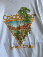 Casablanca Tennis Club Graphic T Shirt White Luxury Designer Resort Wear
