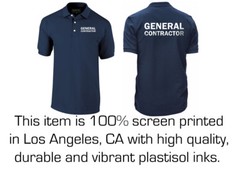 General Contractor polo shirt, Construction polo, Manager, Building Inspector