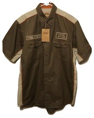 Camel Active Team Spirit Collared Button Down Shirt Mens XL Brown New With Tags