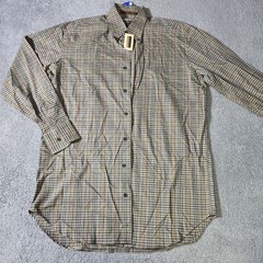 Robert Talbott Mens Medium Button Down Shirt Multicolor Check Cotton B261-21