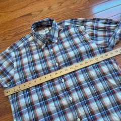Vintage Gitman Bros USA Button Down Shirt Mens Medium Multicolor Plaid Colorful