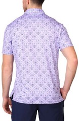 $80 Tailor Byrd Men’s-Performance Polo – Lilac – Small – New With Tags