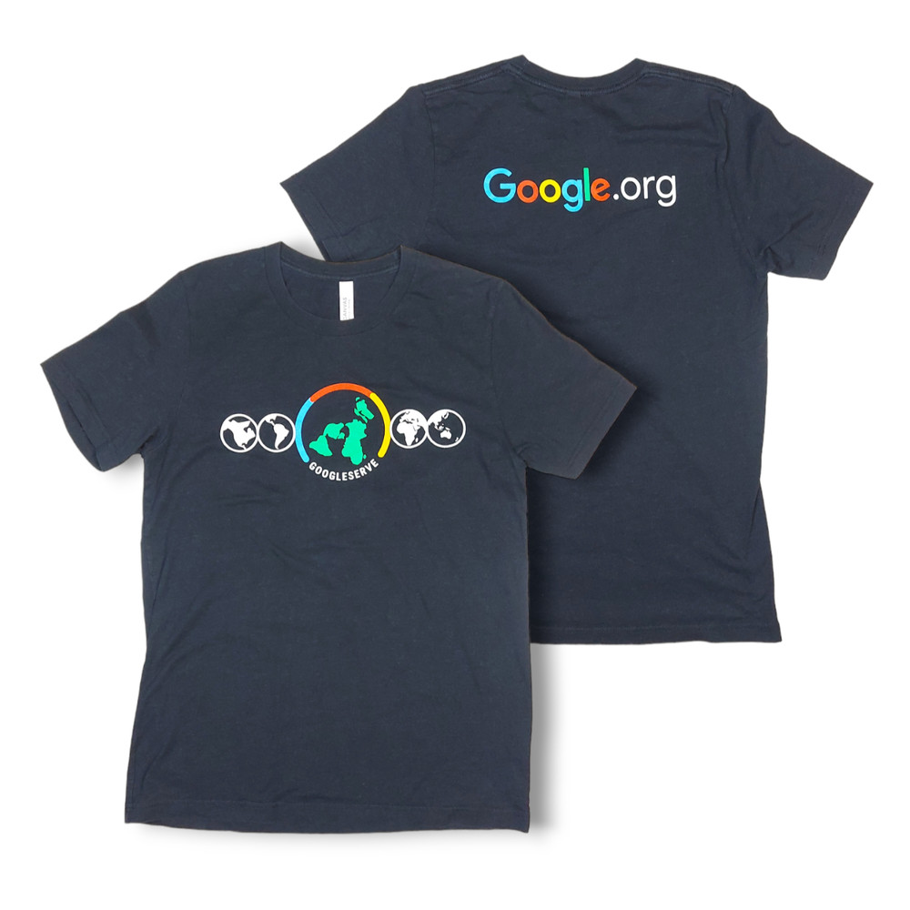 Google Serve Tech TEE Merchandise Logo Employee Double-Sided T-Shirt Size M