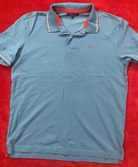 Camicissima Men’s Short Sleeve Pullover Collared Blue Polo Shirt Size: L
