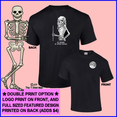 BE AFRAID BE VERY AFRAID 9 Ball Skeleton Girl Billiards Pool Player T-shirt
