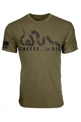Black Rifle Coffee Company Coffee or Die T-Shirt Snake Military Green Size M