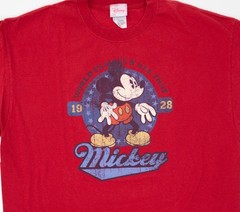 Vintage Disney 90s Mickey Mouse Shirt Size XL Cartoon Promo Funny Humor Red