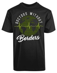 Doctors Without Borders Heart Beat New Men’s Shirt World Map ECG Cool Super Tees