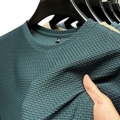 Silk High-End Solid Color High Quality Short Sleeve T Shirts Men’s