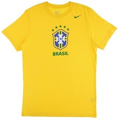 Nike Brasil Soccer Shirt, Mens Slim Fit 547212 Brazilian Football Team T Shirt