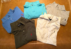 Polo Ralph Lauren Mens Classic Fit Short Sleeve Cotton Polo Shirts XL Lot of 5