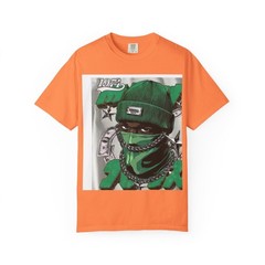Green Bandana Skull Illustration T-Shirt | Streetwear Graphic Tee