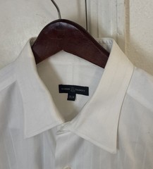 Robert Talbott White Herringbone Dress Shirt XL 17.5 X 34