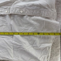 80’s Giorgio Armani Mens Pinstripe Button Down Shirt Cream 15 32/33