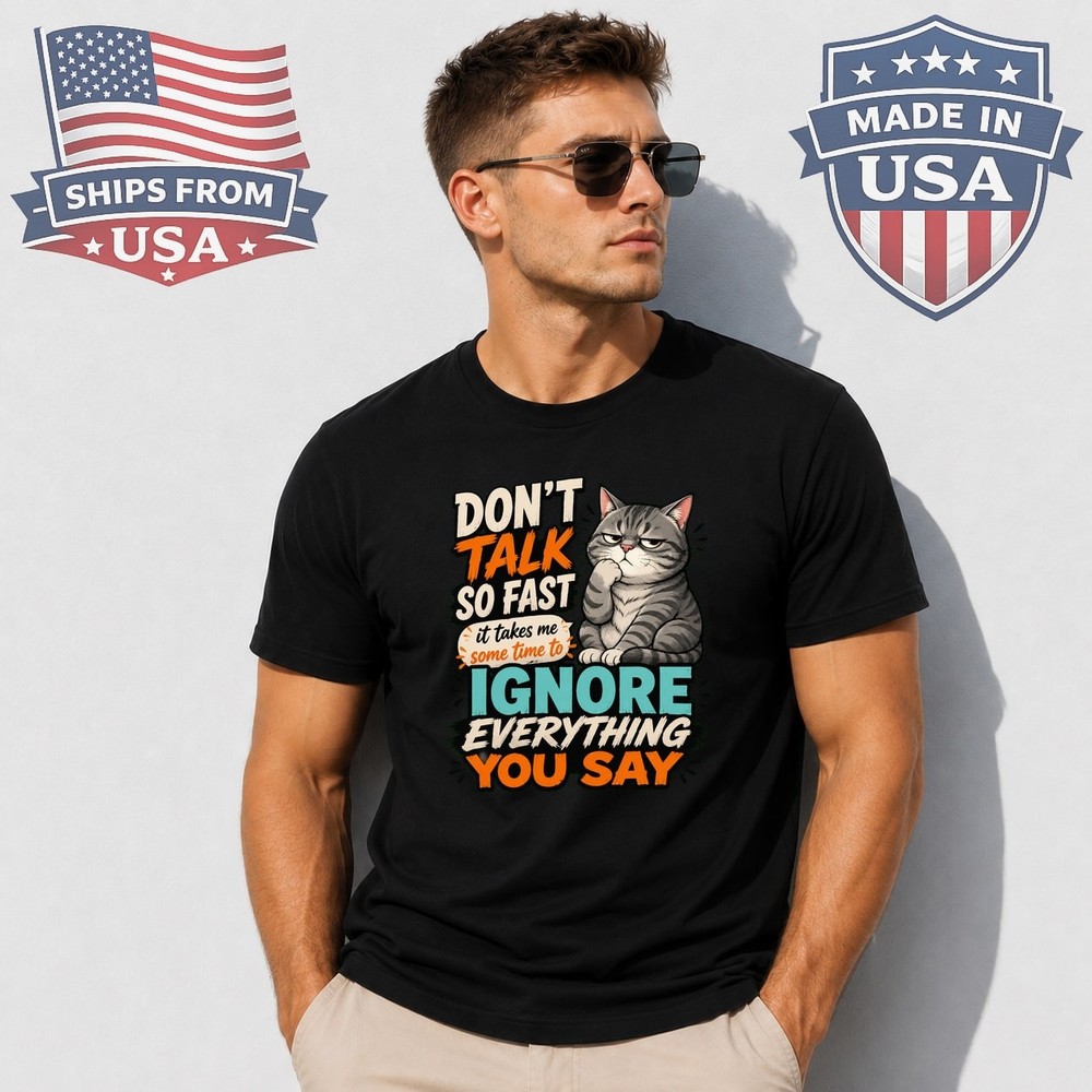 Grumpy Cat Ignore Everything You Say Graphic T-Shirt