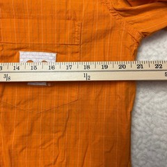 NCAA Button Down Mens Medium Orange Tennessee Volunteers Grid Embroidered Shirt