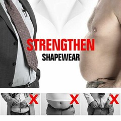 Men Slimming Body Shaper Posture Corrector Vest Abdomen Compression Shirt Top