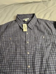 Duluth Fire Hose Flannel Lined Shacket Mens Size 4XL Blue Plaid Heavyweight NWT