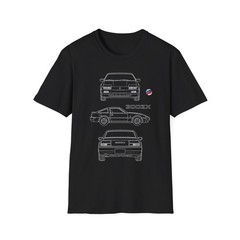 300ZX Z31 T-Shirt | JDM Sports Car Line Art Tee Front Side Rear View