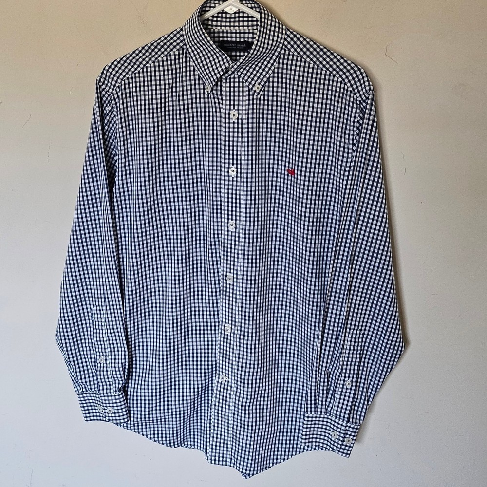 Southern Marsh Gingham Plaid Button Down Shirt – Size Small