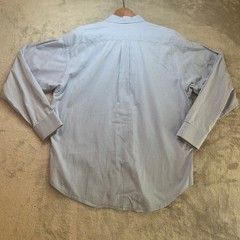 Banana Republic Factory Mens Blue White Grid Check Cotton Button Down Shirt L