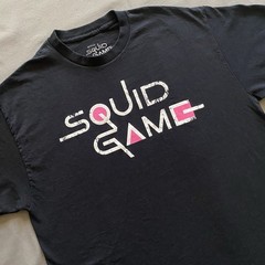 Netflix Squid Game T Shirt Mens Size Large Black TV Show Merchandise Logo