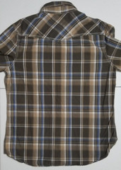Various Artists Long Sleeve Front Snap Western Preppy Outdoor Plaid Shirt Men M