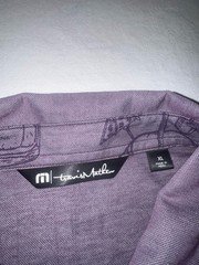 Travis Mathew Polo Shirt Men’s XL Purple Cocktail Performance Golf Tiki NWOT!