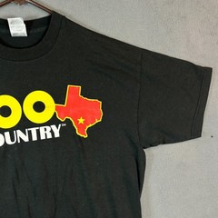 Vintage Y100 Country Radio Shirt XL Black Texas Music Promo Western Graphic Tee