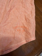 Tommy Bahama 100% Linen Shirt Mens XL Short Sleeve Coral button up Resort Beach
