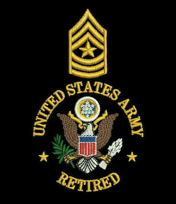 US Army Retired Sergeant Major Embroidered Polo Shirt