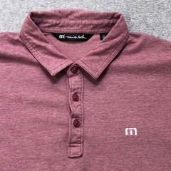Travis Mathew Polo Shirt Men’s Large Red Golf Performance Lightweight Outdoor