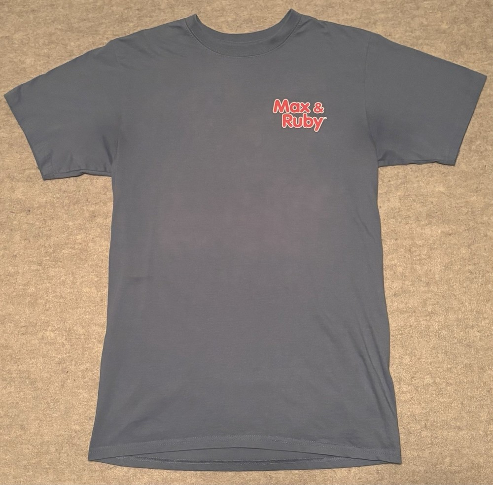 Max And Ruby Cartoon T Shirt Rare Size Adult Medium Blue Nickelodeon – READ!