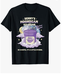 Vintage Moonbeam Ice Cream Truck Retro Double Scoop Popsicle T-Shirt