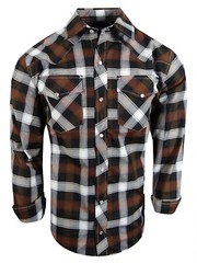 Plaid Shirt Mens Western Country Flap Pockets Triple Snap Cuffs TRUE FIT Casual