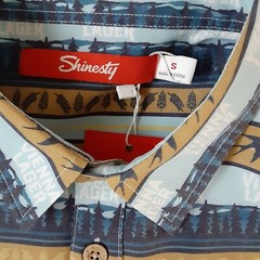Shinesty Mens Small Vienna Lager Devils Backbone DB Beer Button Shirt SS New
