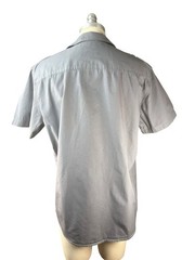 Vintage Marc Ecko Deadly Threads Button Up Shirt Large Gray Utility Military Y2K