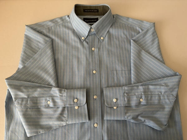 PAUL FREDRICK Button-Down Plaid Cotton Dress Shirt 16 33