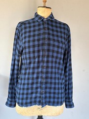 Faherty Heritage Large Reversible Workwear Reversible Heavyweight Flannel Button