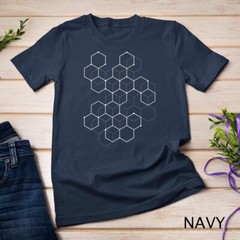 Hexagon Pattern Mathematics Science Graphic Design Light T-Shirt Unisex T-shirt