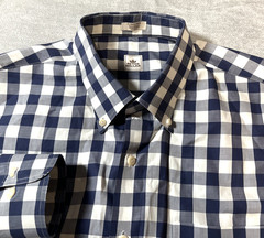 Peter Millar Men’s Medium Plaid Button Front Shirt Blue Green Purple Cotton