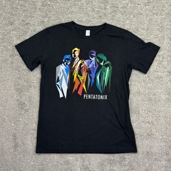 Pentatonix Signed Graphic T-Shirt Unisex Black Geometric Band Tee Short Sleeve