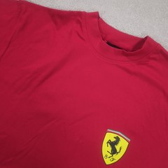 Vintage Official Ferrari F1 Racing Fila Shirt Mens Medium Red Horse Logo Chest