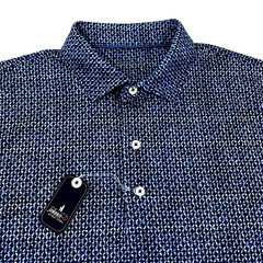 Johnnie-O Performance Diamond Print UPF 50 Short Sleeve Polo Shirt Medium